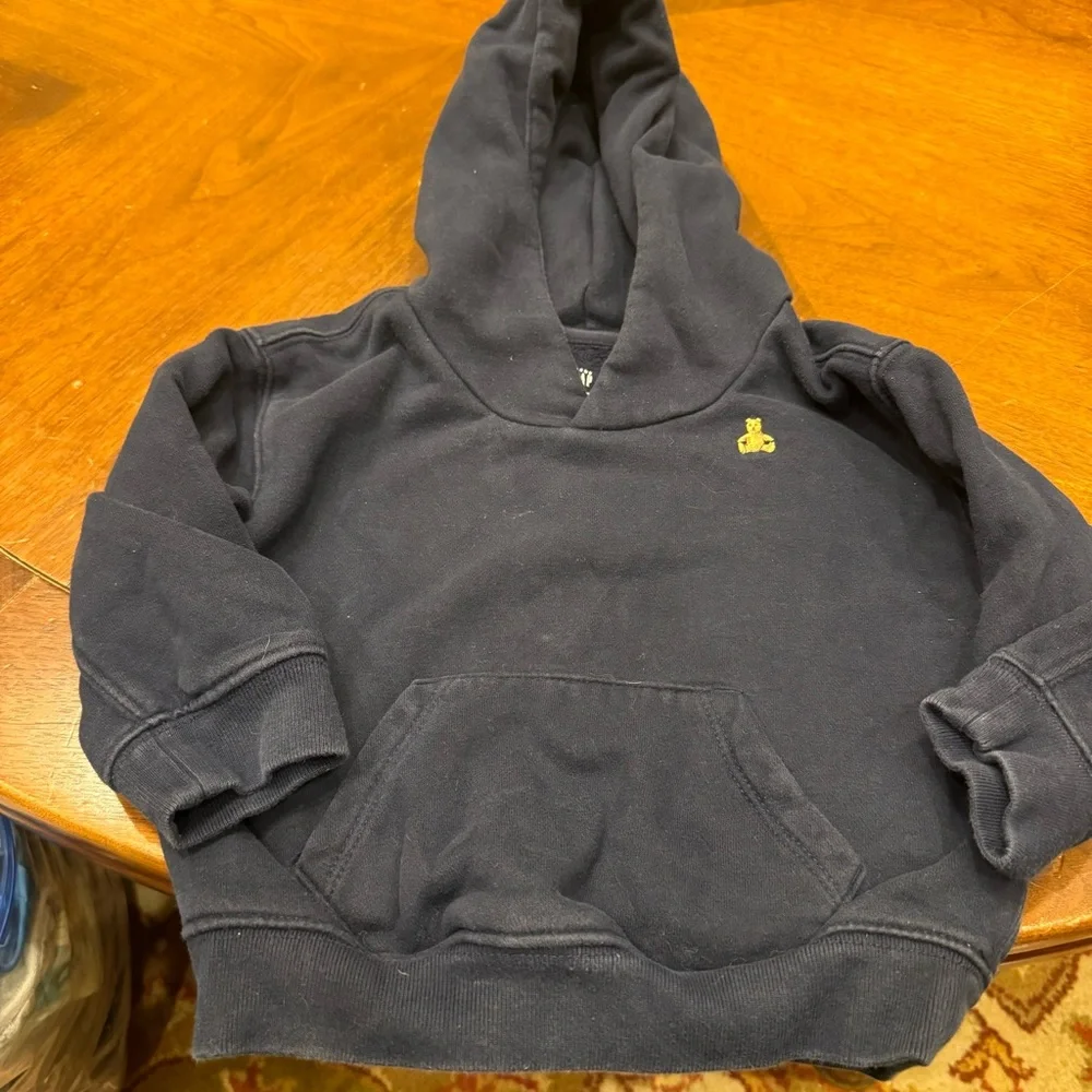 GAP Navy Sweatshirt Hoodie and Joggers Set with Bear Logo Cozy Casual Staple